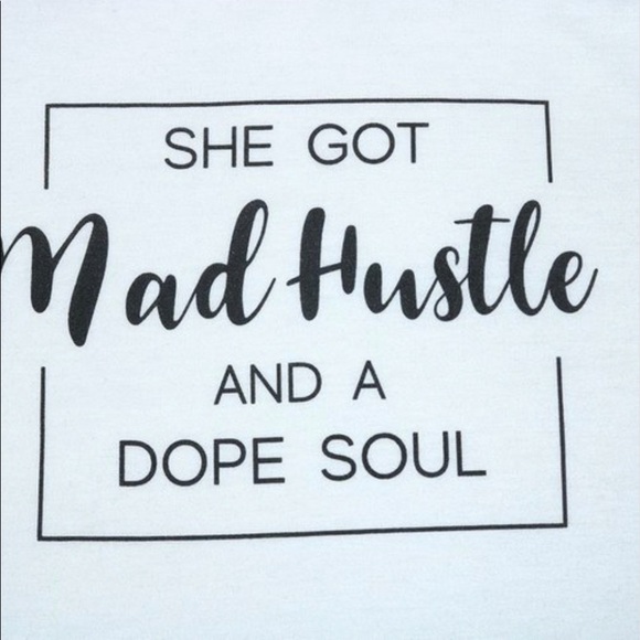 White Printed Lettering V Neck Short Sleeve Shirt - Picture 6 of 13